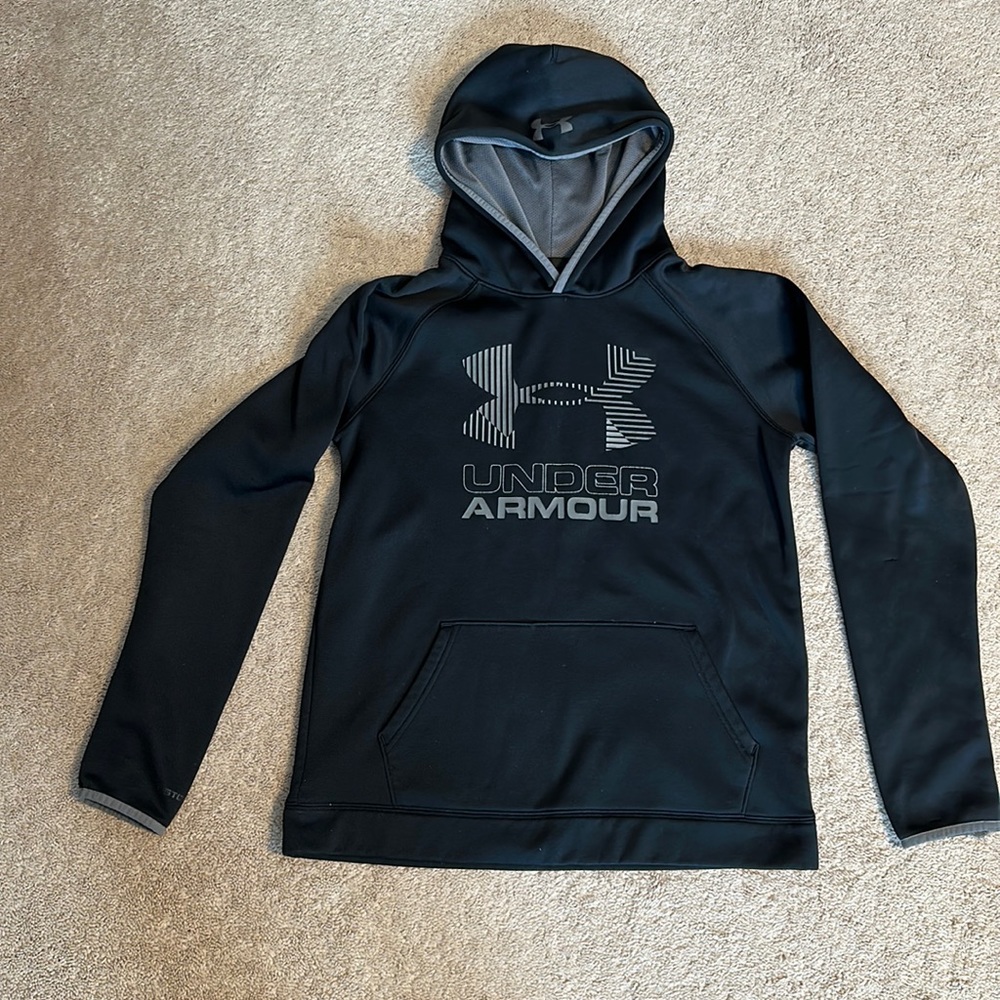 Boy Under Armour Black Hooded YXL Sweatshirt
